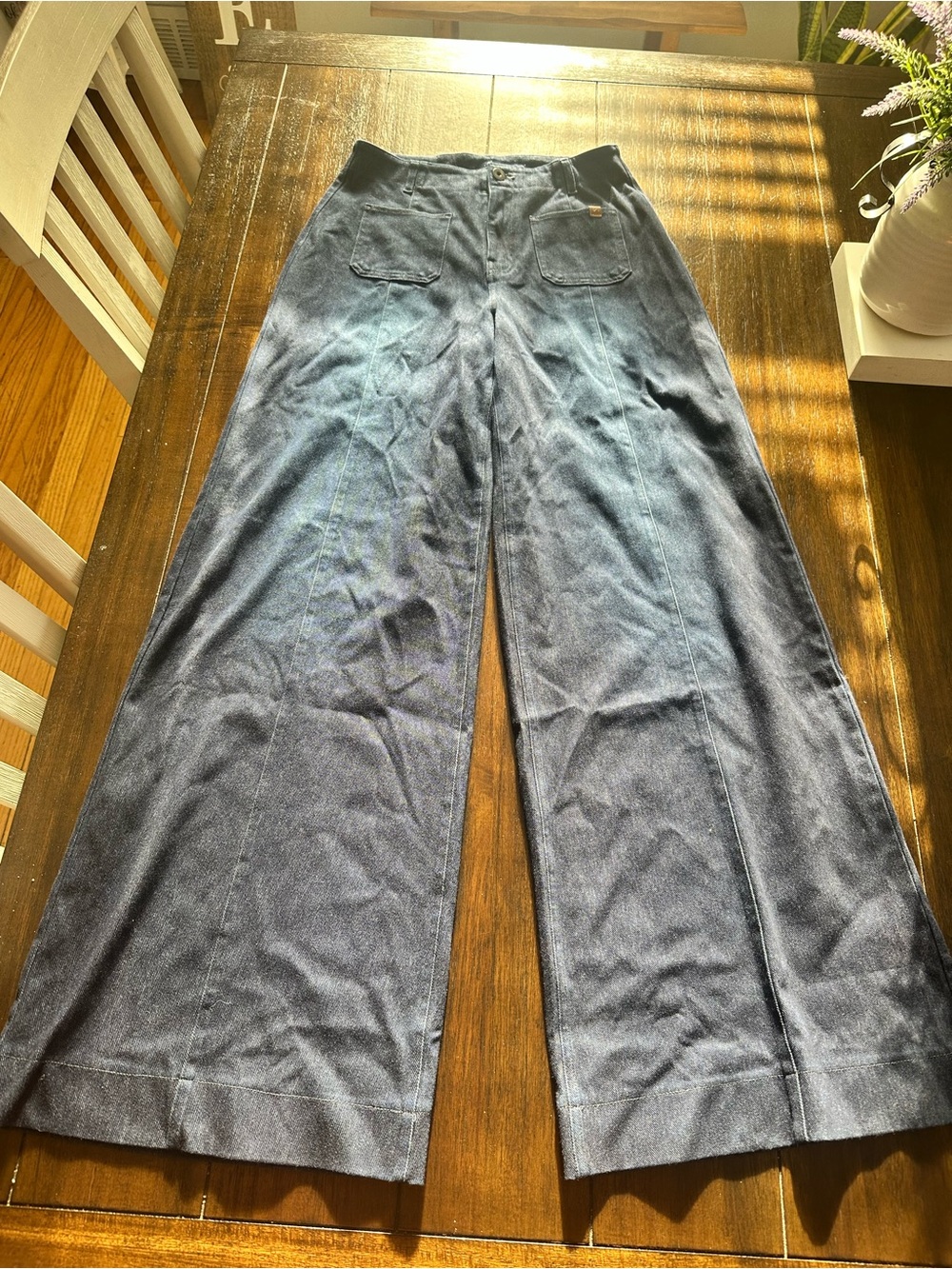 HALARA Dark Blue Wide Leg High-Rise Jeans- Extra Tall - True Dark Denim. See vid